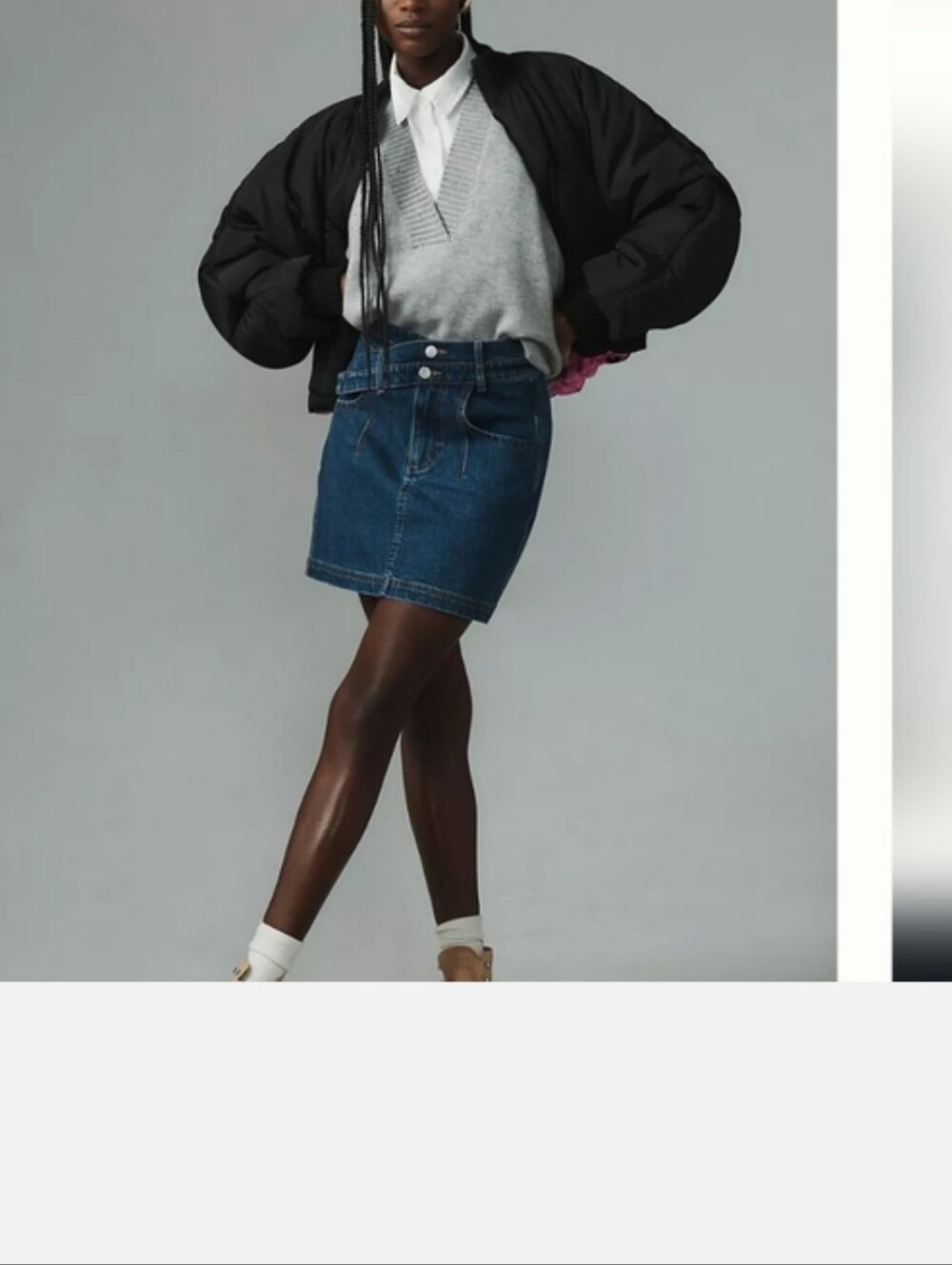 Anthropologie Pilcro Belted Denim Mini Skirt Blue Size 12